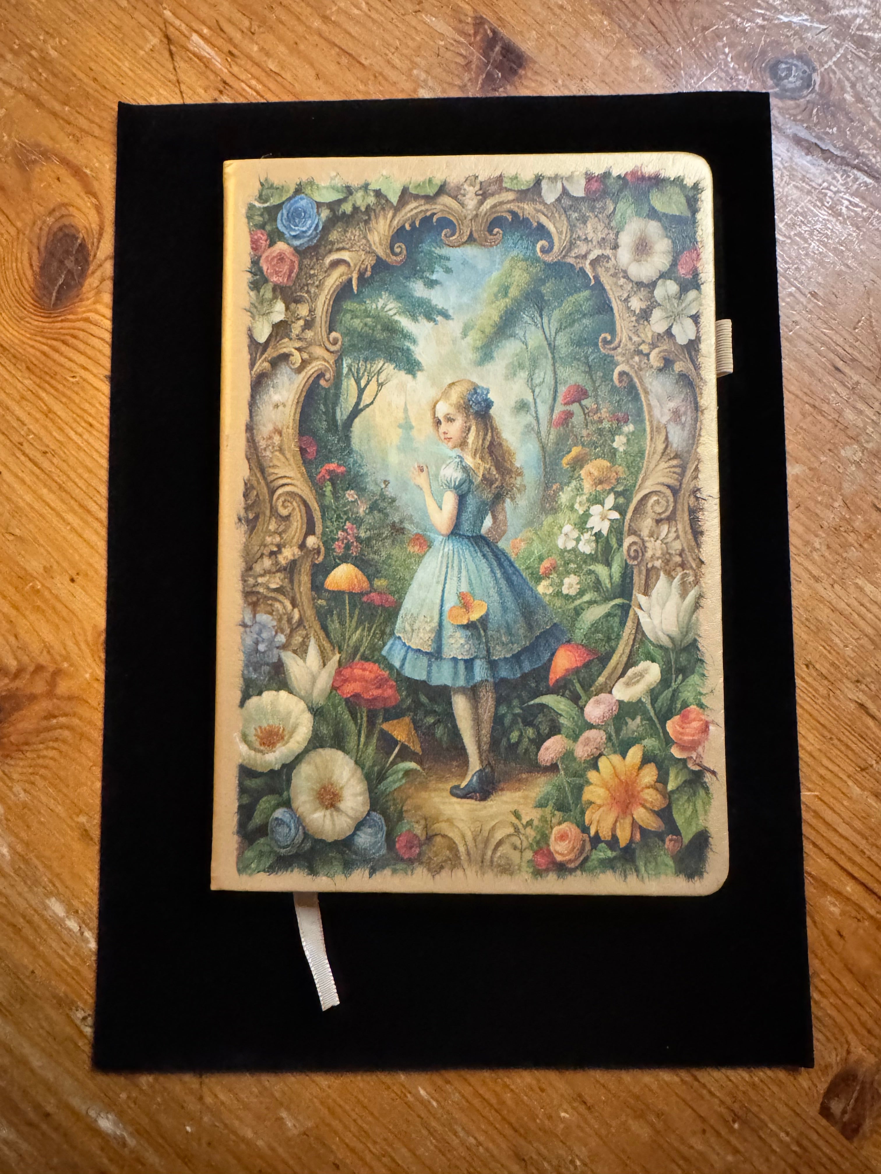 Alice in Wonderland Notebook $25