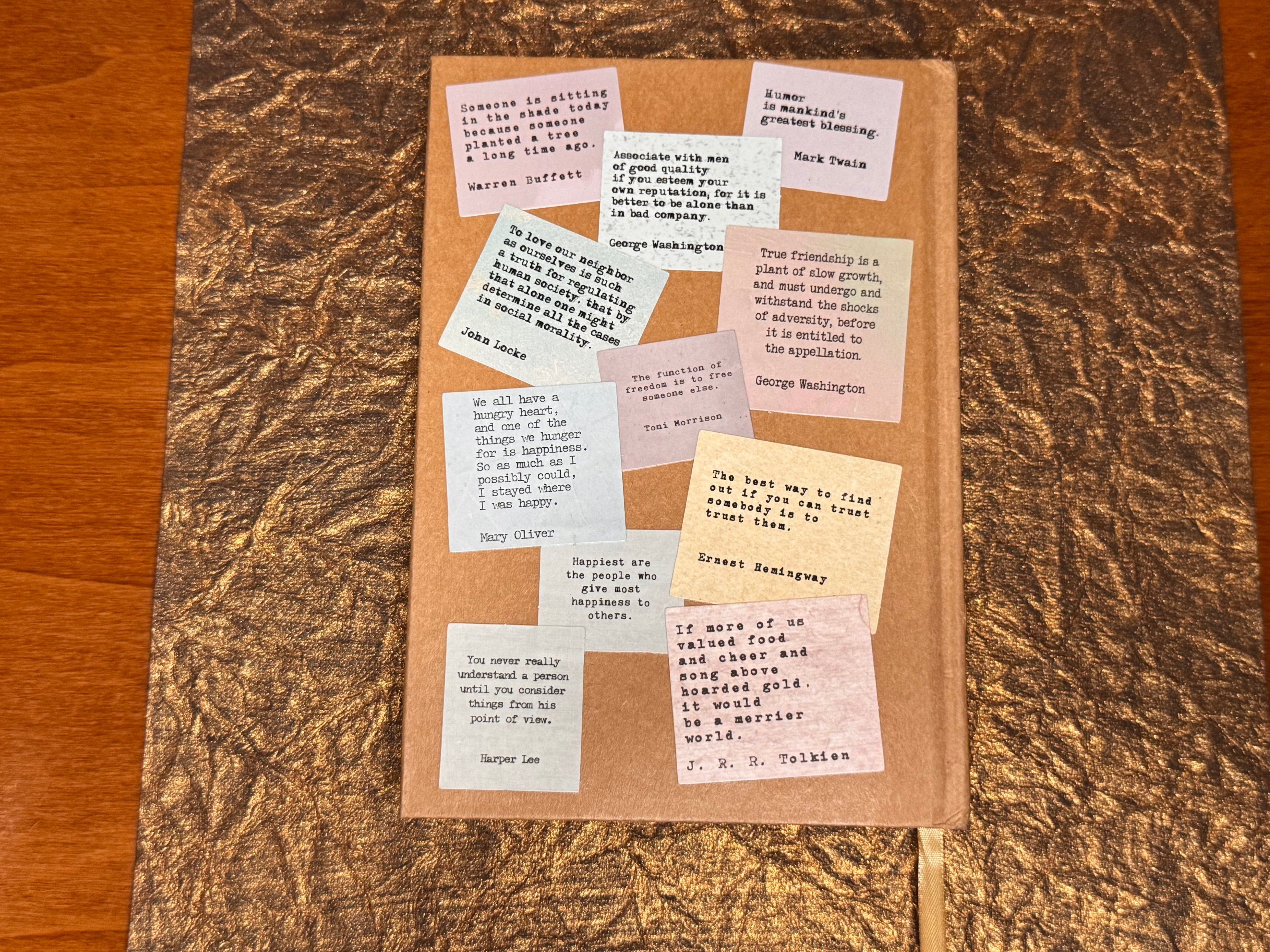 Block Style Quote Book