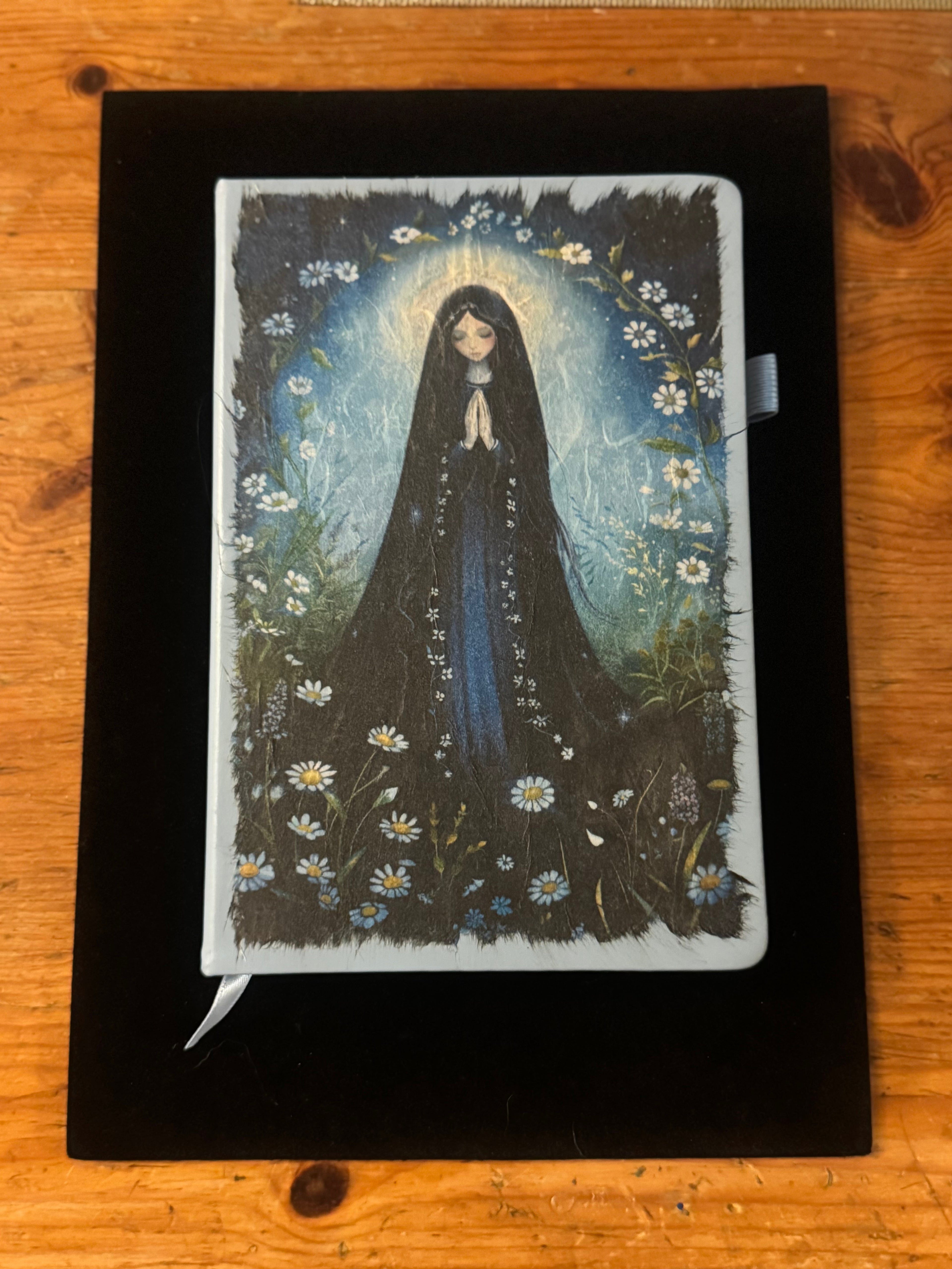 Majestic Mother Mary Blue Journal $25
