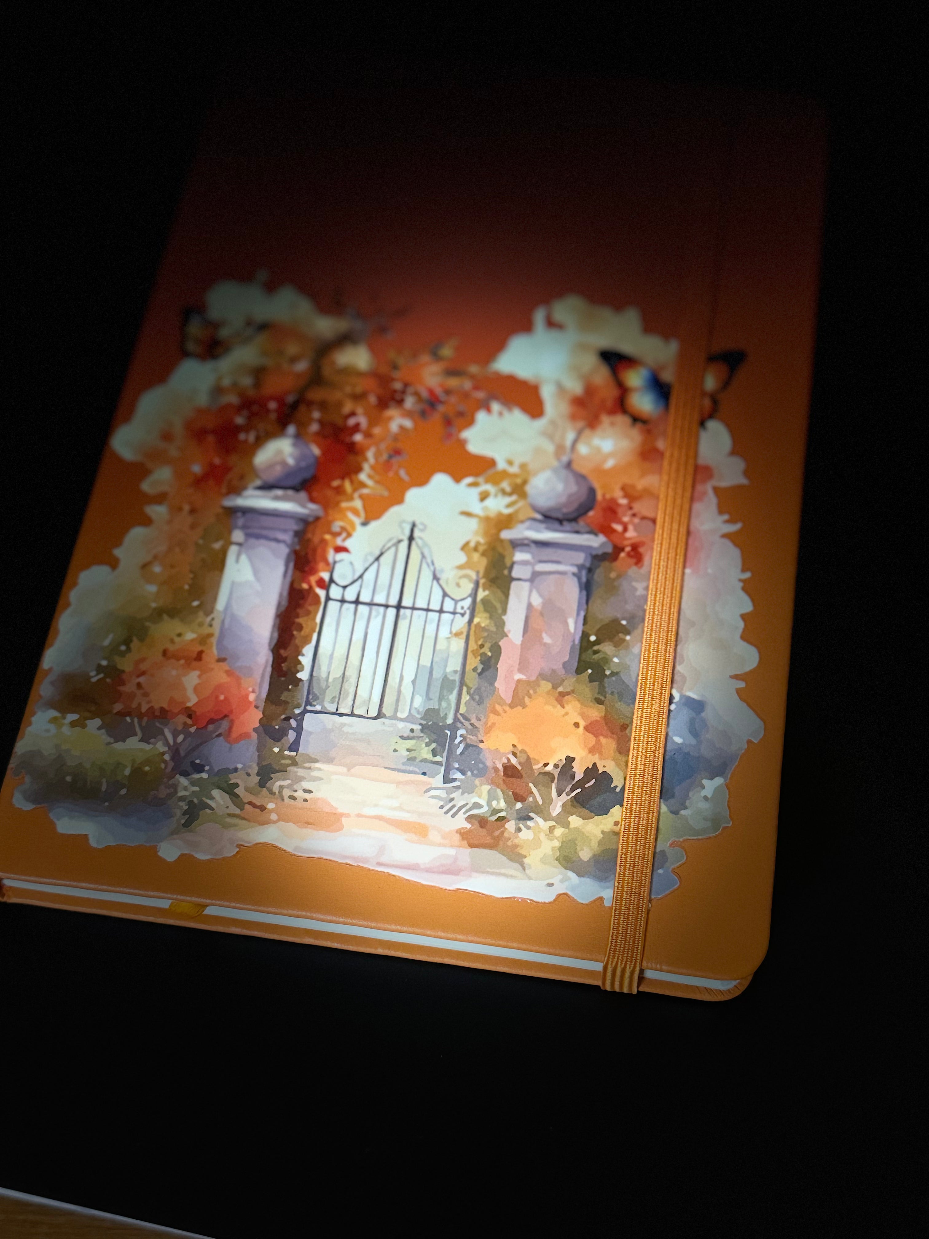 Garden Gate Orange Fall Journal $25
