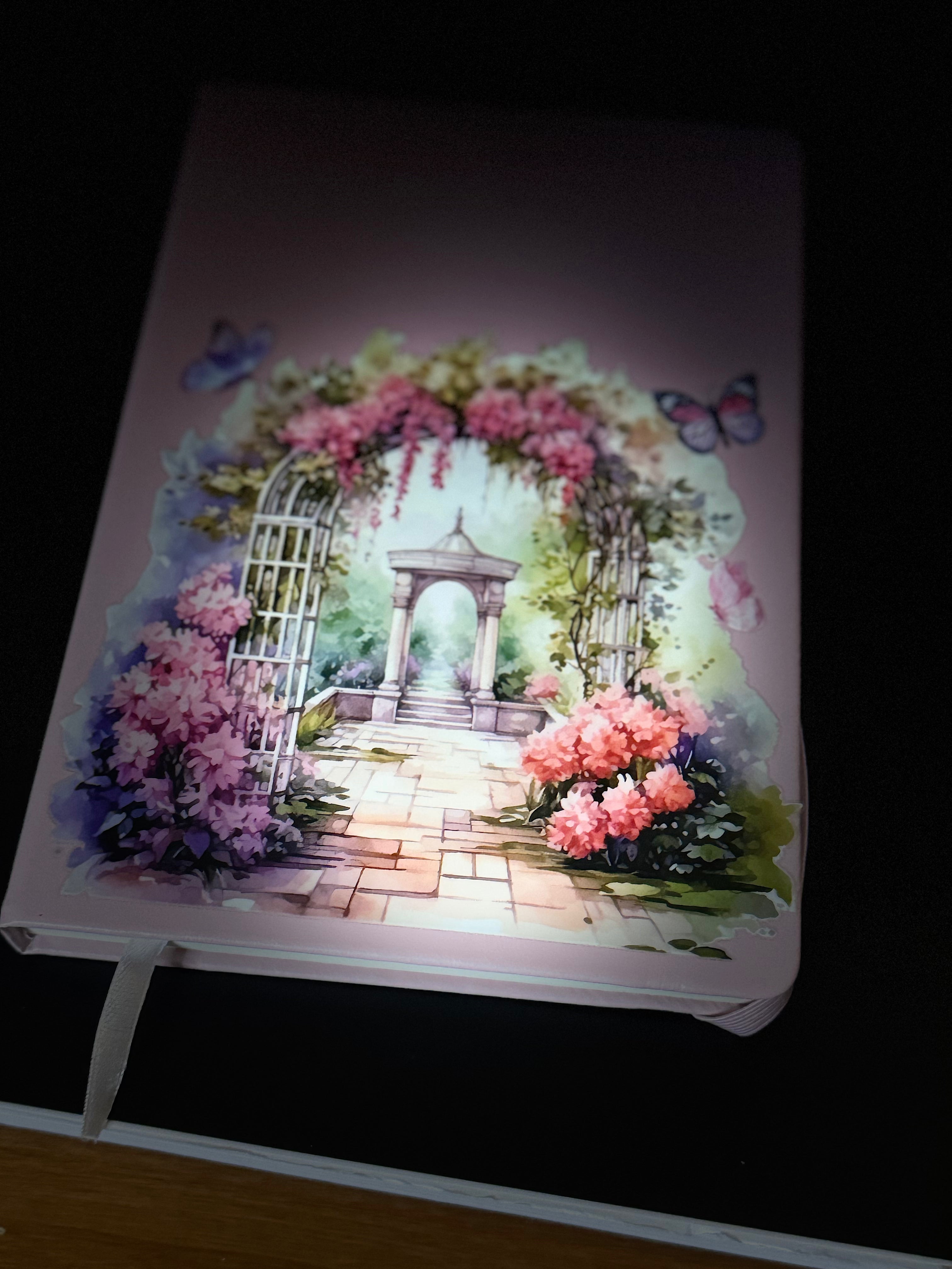 Garden Gate Light Pink Journal $25