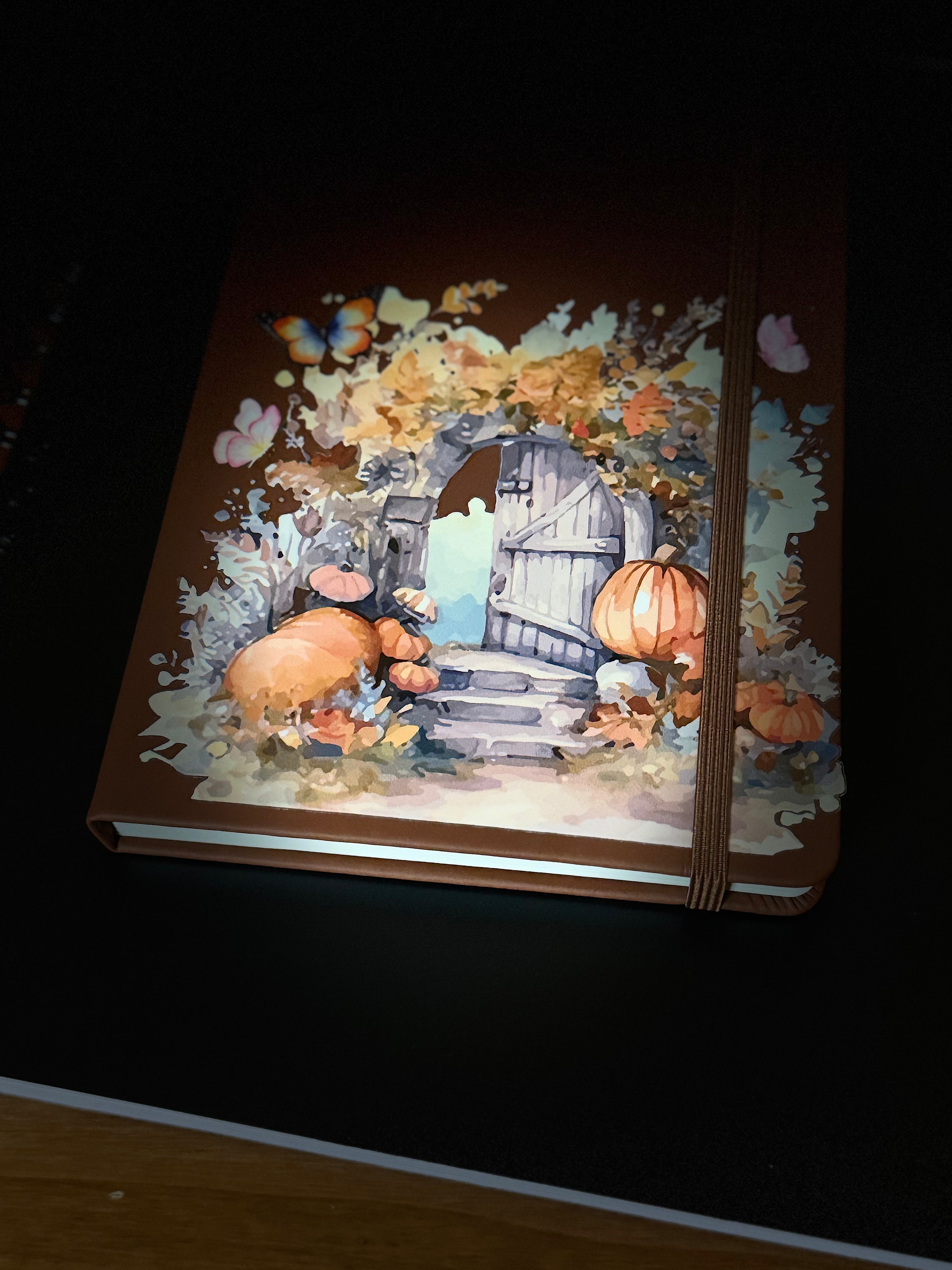 Garden Gate Brown Autumn Journal $25